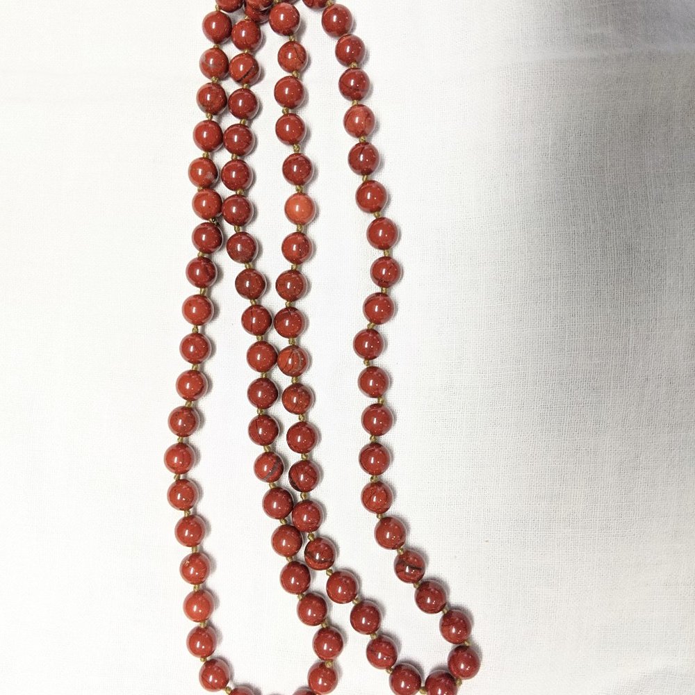30" Red Jasper necklace